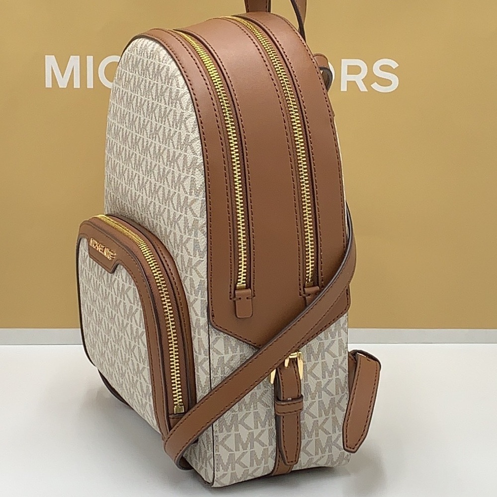 MICHAEL KORS JAYCEE MEDIUM BACKPACK VANILLA SIGNATURE COLOR NWT - Picture 6 of 16